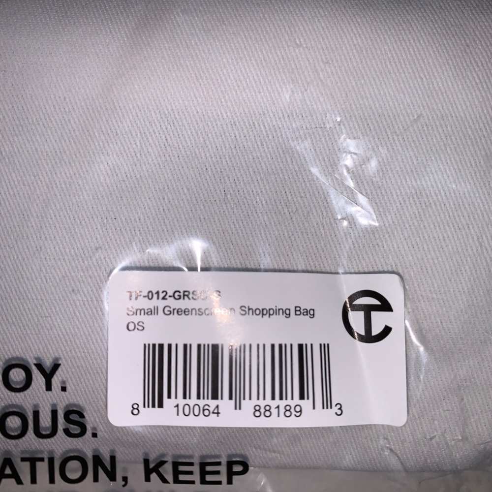 Telfar small green screen bag